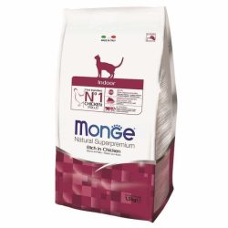 MONGE Chat adulte indoor au poulet 1.5 KG