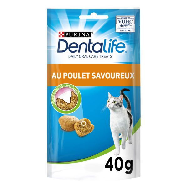 DENTALIFE® Chat au Poulet Savoureux - Friandises Bucco-Dentaires pour Chat