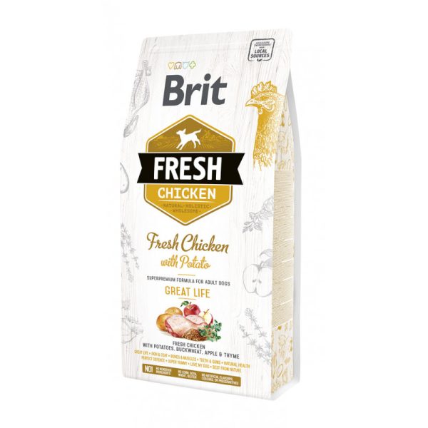 Brit Fresh Poulet&Pomme de Terre pour Adulte 12 kg