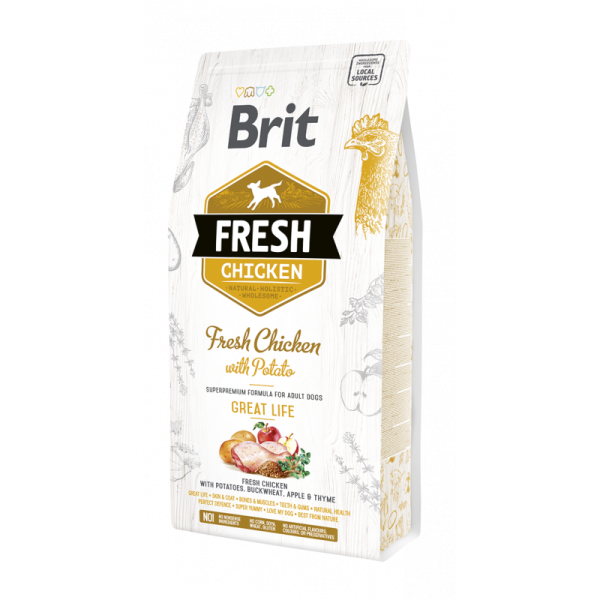 Brit Fresh Poulet&Pomme de Terre pour Adulte 2,5 kg