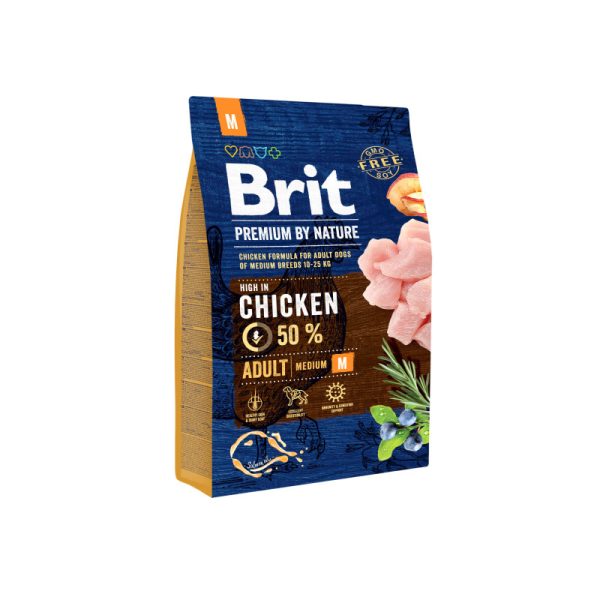 Brit Premium by Nature Adulte M au Poulet 3 kg