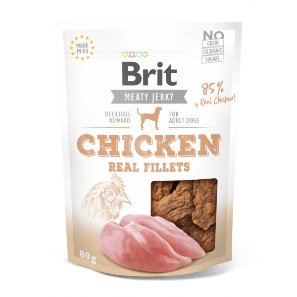 Brit Meat Jerky Snack – Filets de Poulet 80g