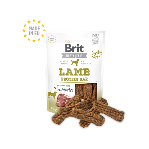 Brit Meat Jerky Snack–Barre Protéinée Agneau 80 gr