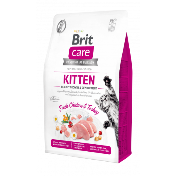 Brit Care Kitten au Poulet pour Chaton Sans Céréales 2 KG