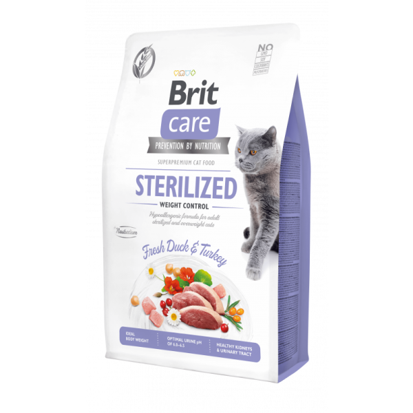 Brit Care Contrôle du Poids Pour Chat Stérilisé 2 KG