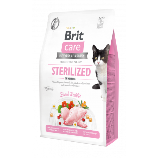 Brit Care Sterilised pour Chat Stérilisé Sans Céréales 2 KG