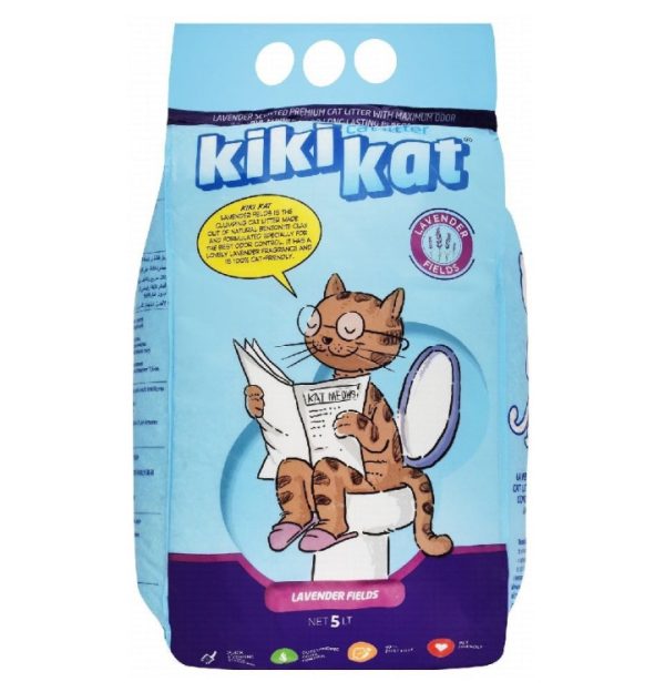 Litière pour chat KIKI CAT parfum lavande 10L